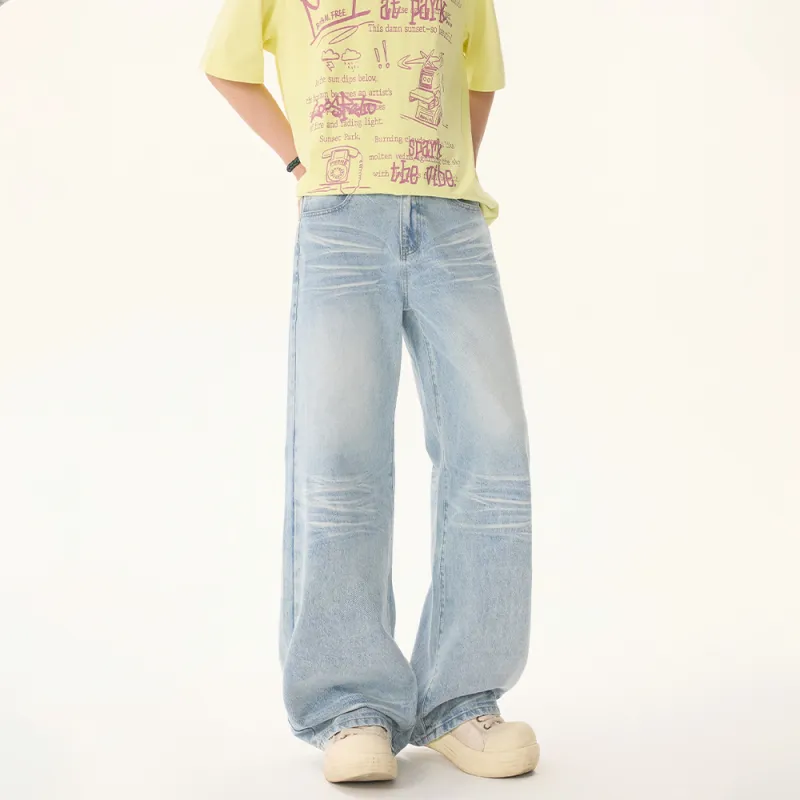 NOTFORMAD Jeans Unisex Washed Blue-2
