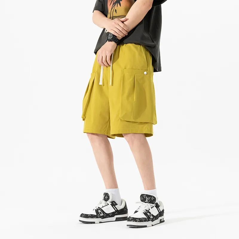 NOTFORMAD Cargo Shorts Unisex Apricot-20