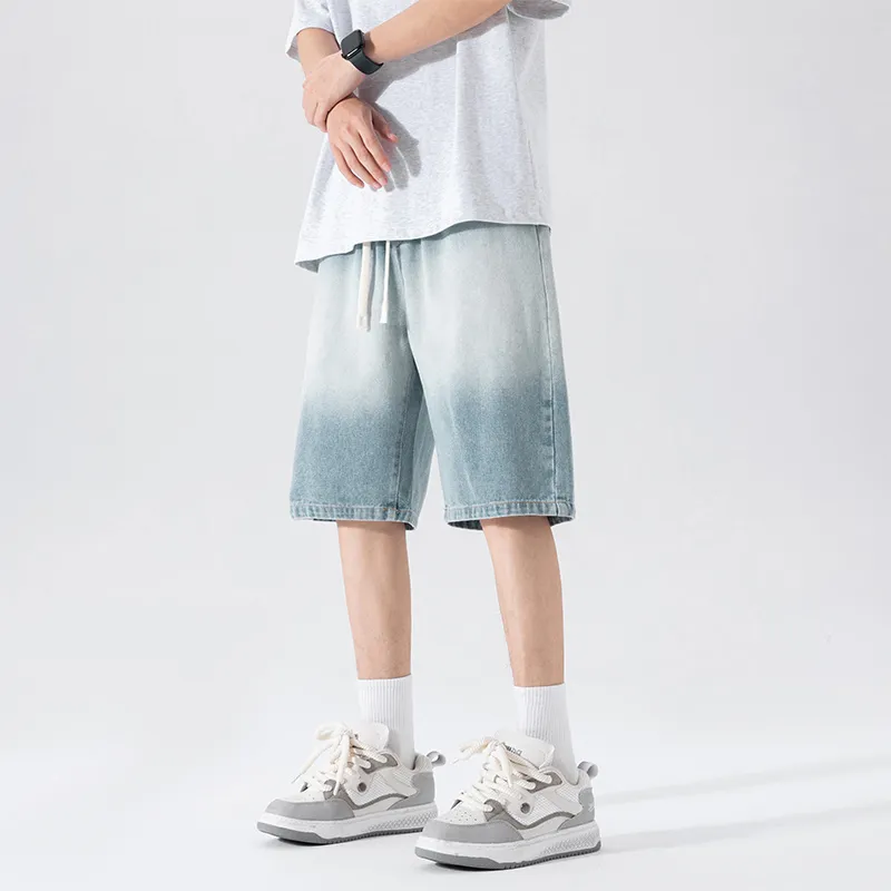 NOTFORMAD Denim Shorts Unisex Light Blue-4