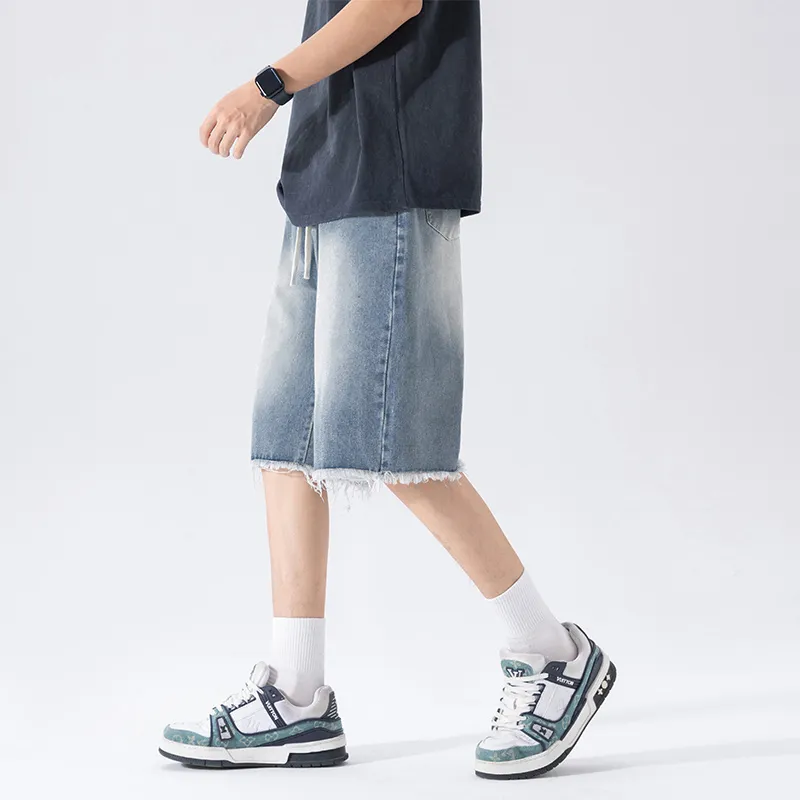 NOTFORMAD Denim Shorts Unisex Gray-24