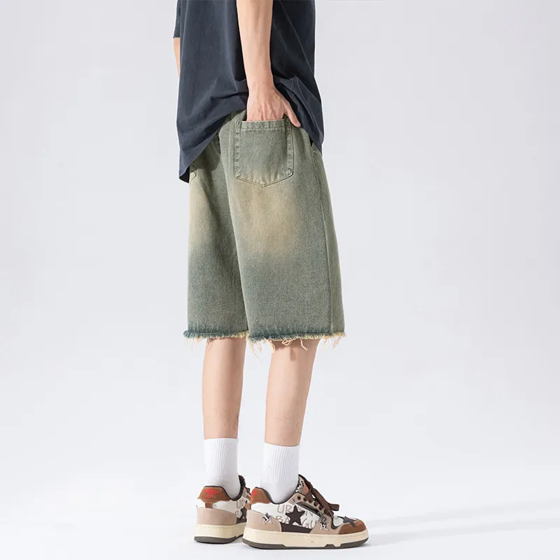 NOTFORMAD Denim Shorts Unisex Gray-11
