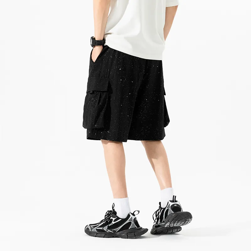 NOTFORMAD Cargo Shorts Unisex Black-3