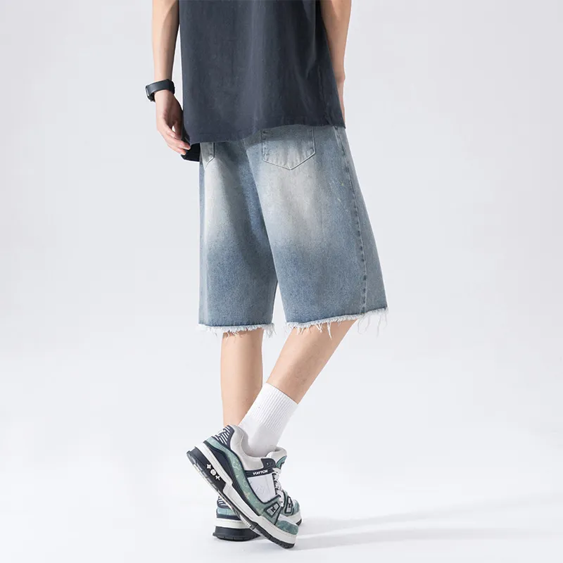 NOTFORMAD Denim Shorts Unisex Gray-26