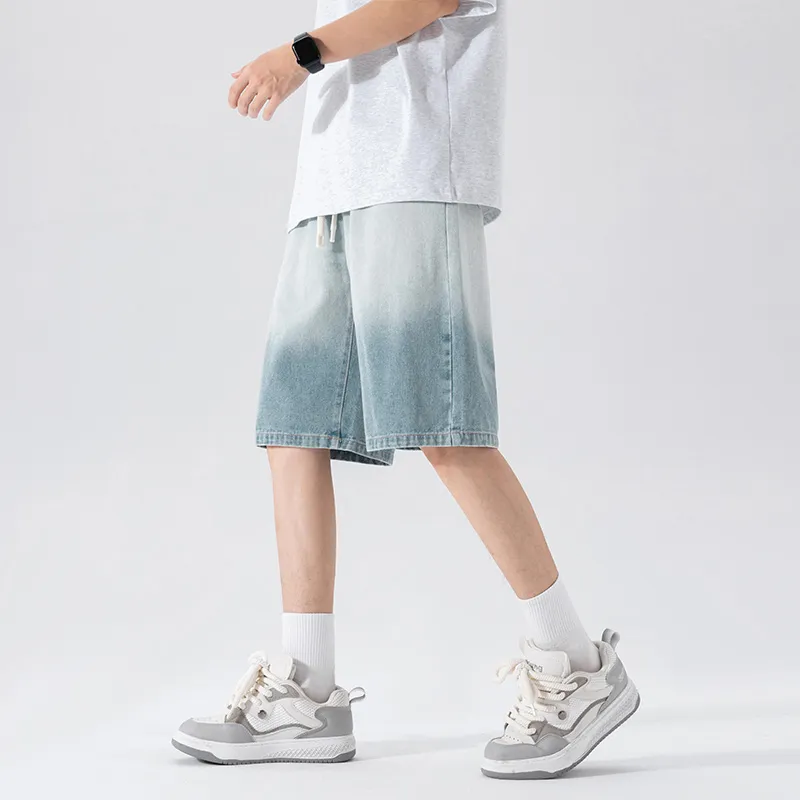 NOTFORMAD Denim Shorts Unisex Light Blue-6