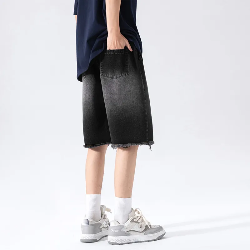 NOTFORMAD Denim Shorts Unisex Gray-5
