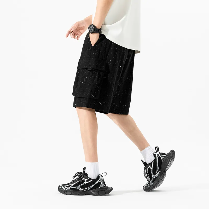 NOTFORMAD Cargo Shorts Unisex Black-4