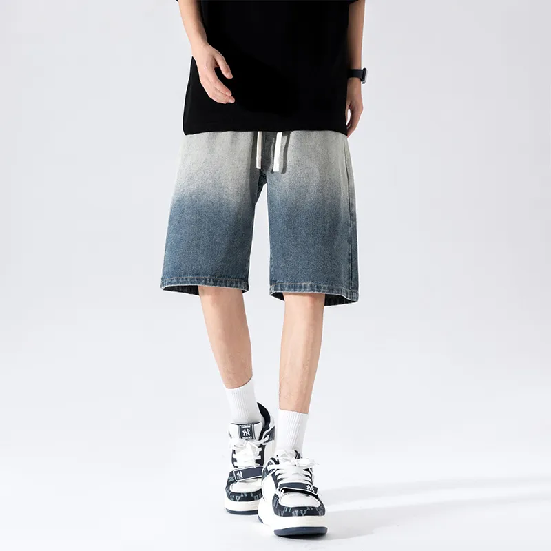 NOTFORMAD Denim Shorts Unisex Light Blue-19