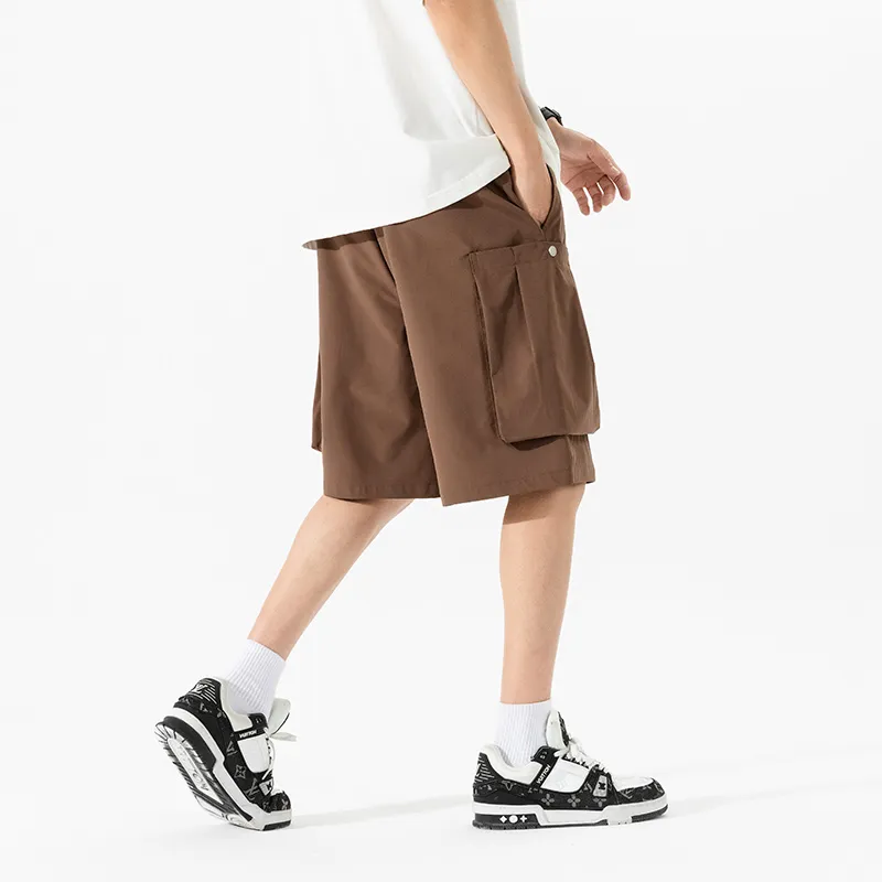 NOTFORMAD Cargo Shorts Unisex Apricot-24