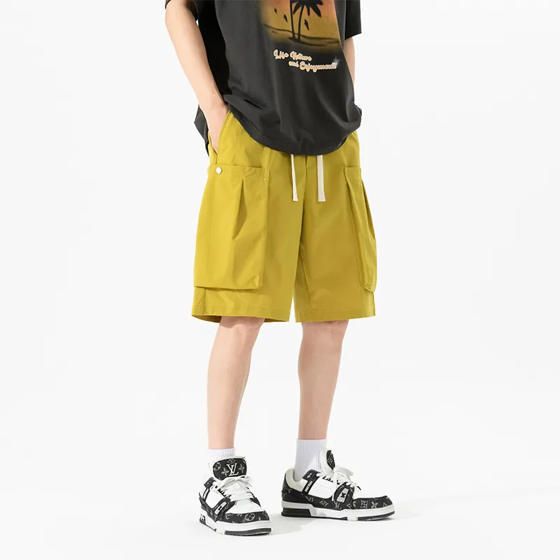 NOTFORMAD Cargo Shorts Unisex Apricot-17