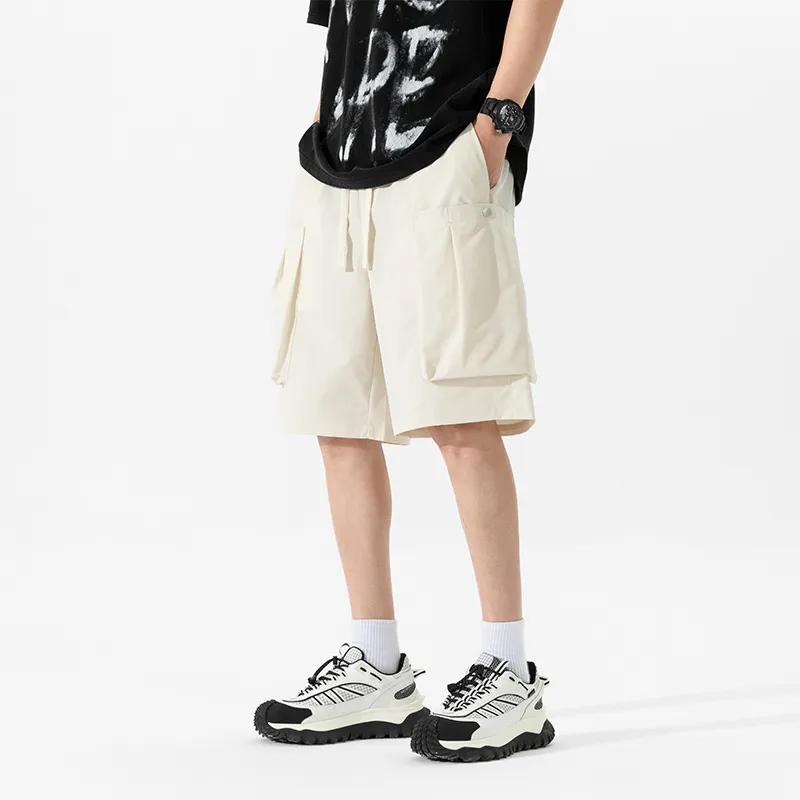 NOTFORMAD Cargo Shorts Unisex Apricot-3