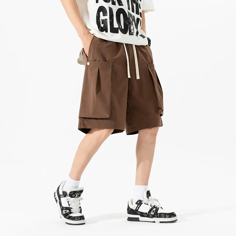 NOTFORMAD Cargo Shorts Unisex Apricot-25