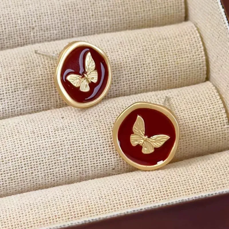 FEO Alloy Stud Earrings Women's-4