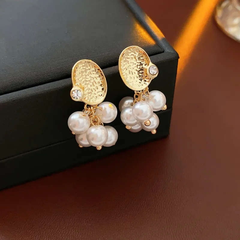 FEO Faux Pearl Earrings Women's-4