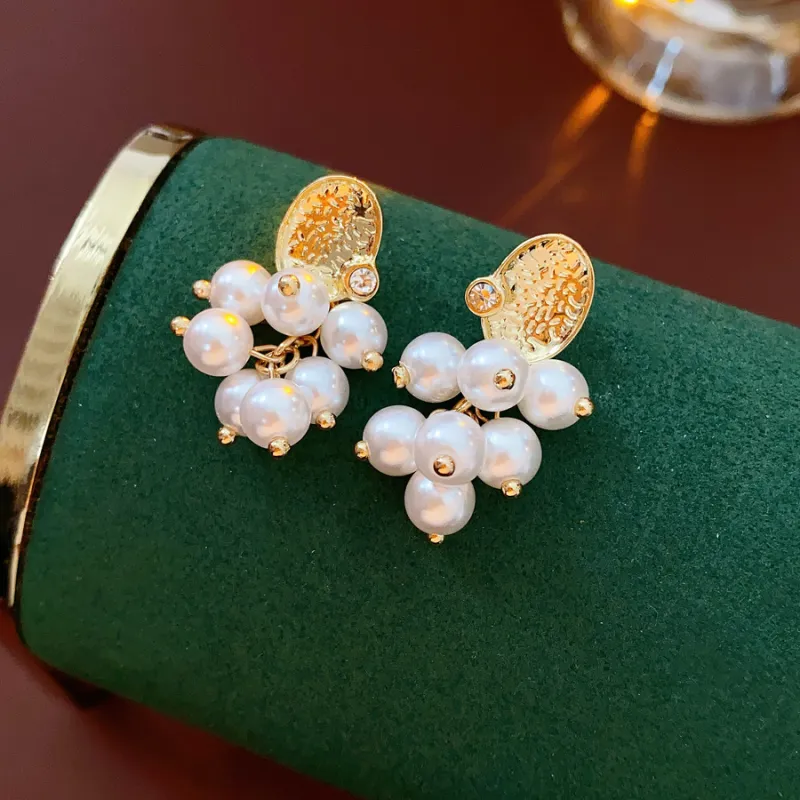 FEO Faux Pearl Earrings Women's-5