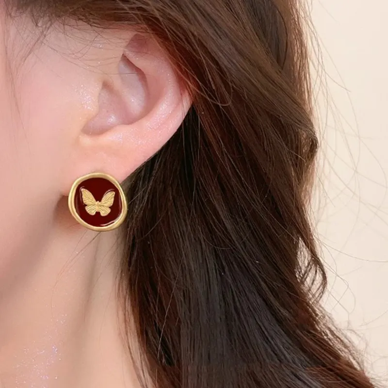 FEO Alloy Stud Earrings Women's-1