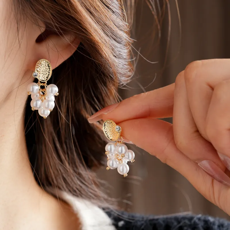 FEO Faux Pearl Earrings Women's-1