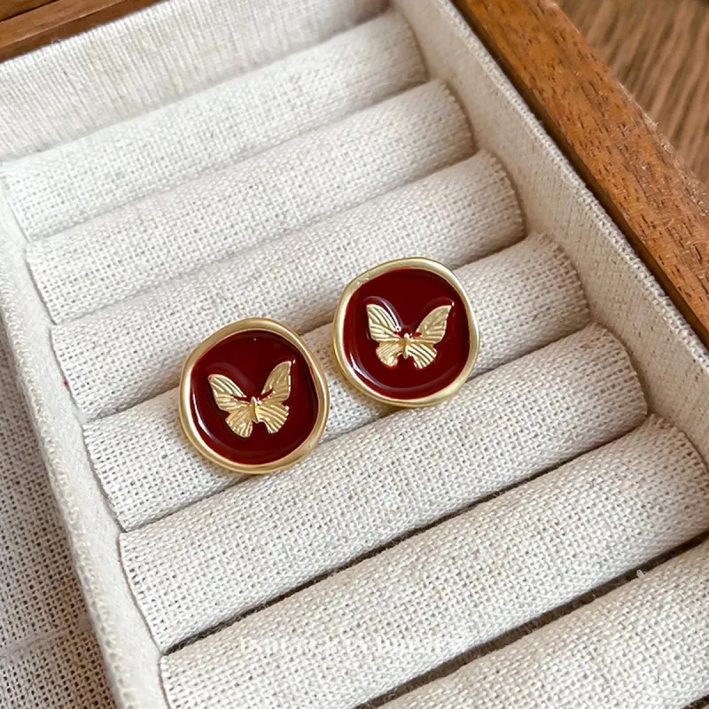 FEO Alloy Stud Earrings Women's-5
