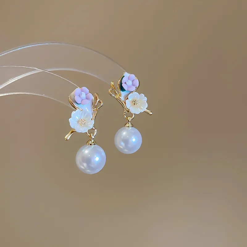FEO Faux Pearl Earrings Women's-1