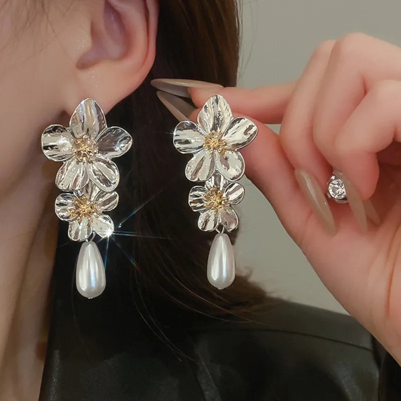 FEO Faux Pearl Earrings Women's-2