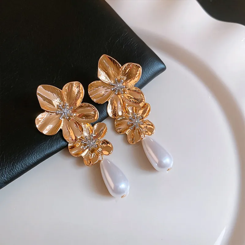 FEO Faux Pearl Earrings Women's-6