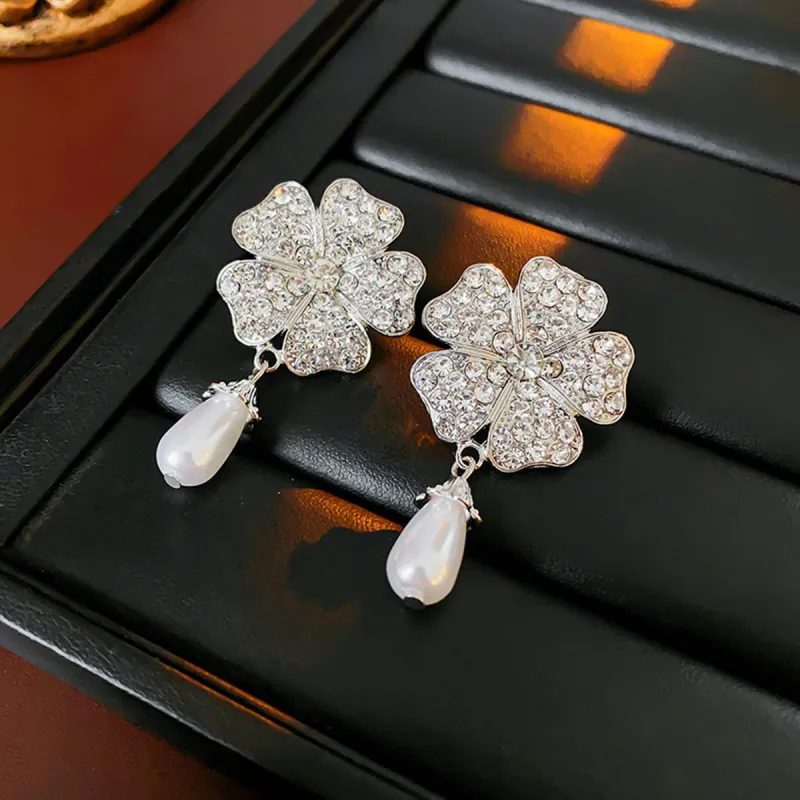 FEO Faux Pearl Earrings Women's-4