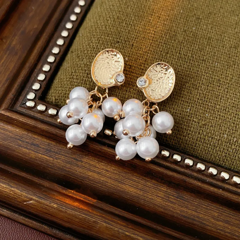 FEO Faux Pearl Earrings Women's-2