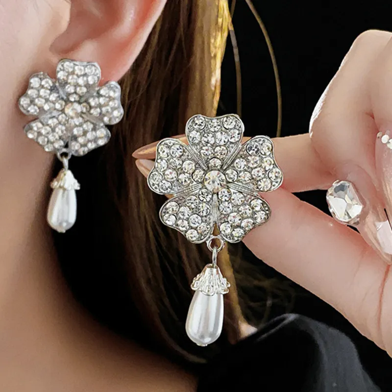 FEO Faux Pearl Earrings Women's-2