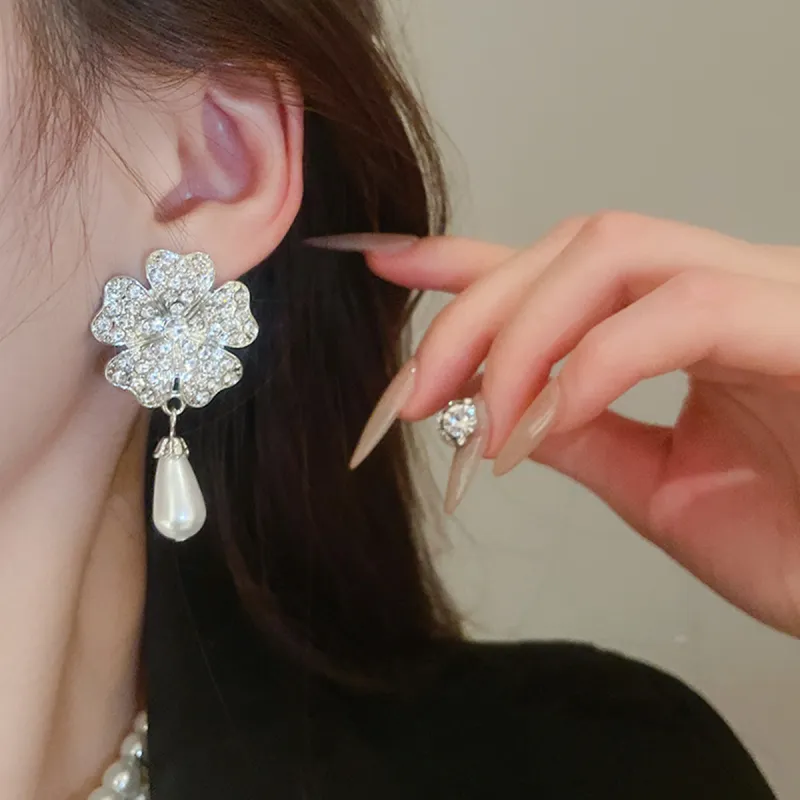 FEO Faux Pearl Earrings Women's-3