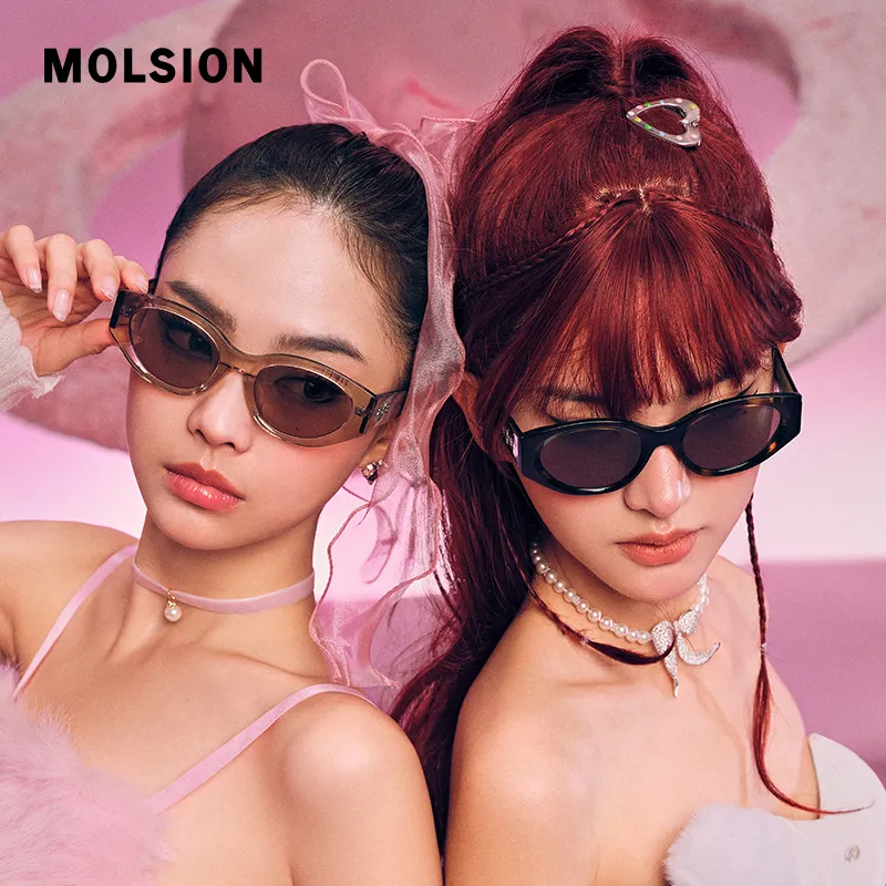 MOLSION Plate Frame Cat Eye Sunglasses Unisex-12