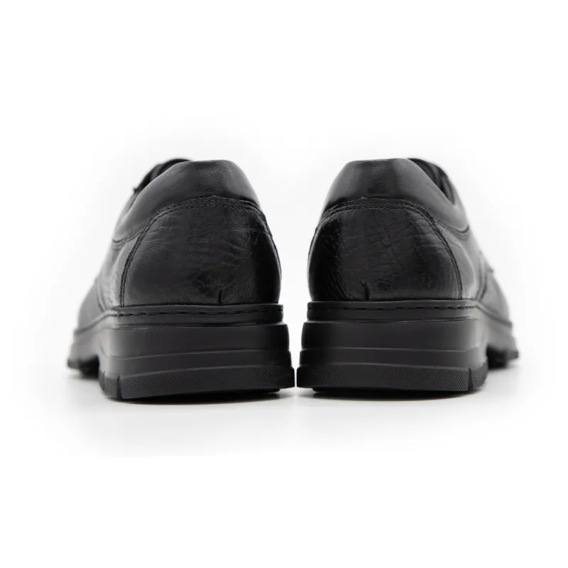 Satchi Men's Casual Shoes Platform Leather Shoes, Casual Shoes Men's Black-4