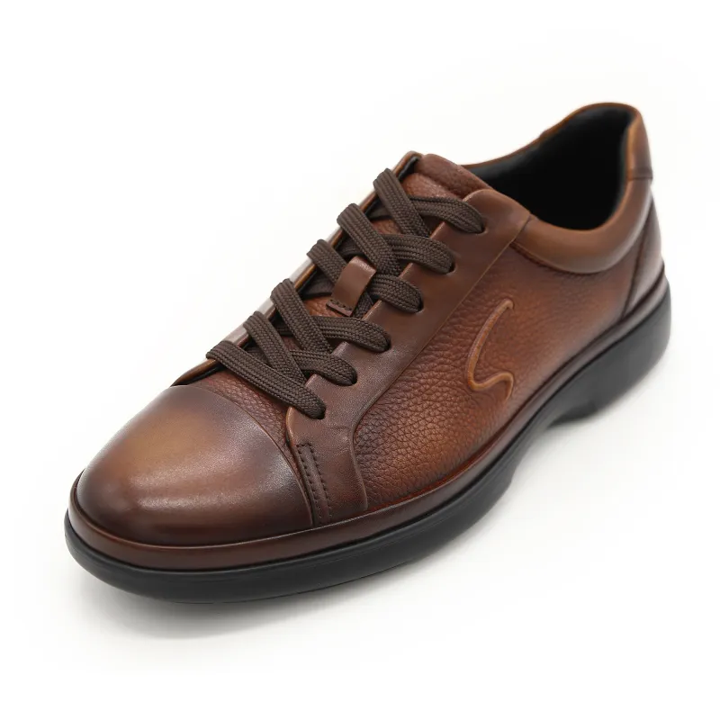 Satchi Casual Skateboard Shoes Men's Brown-1