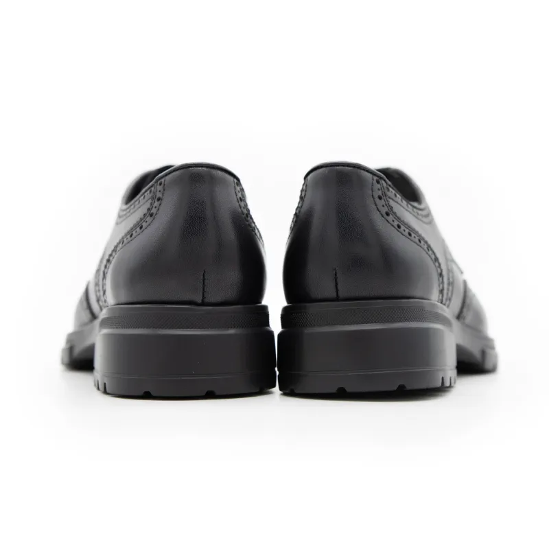 Satchi Dress Shoes With Brogue Platform Leather Men's Black-4