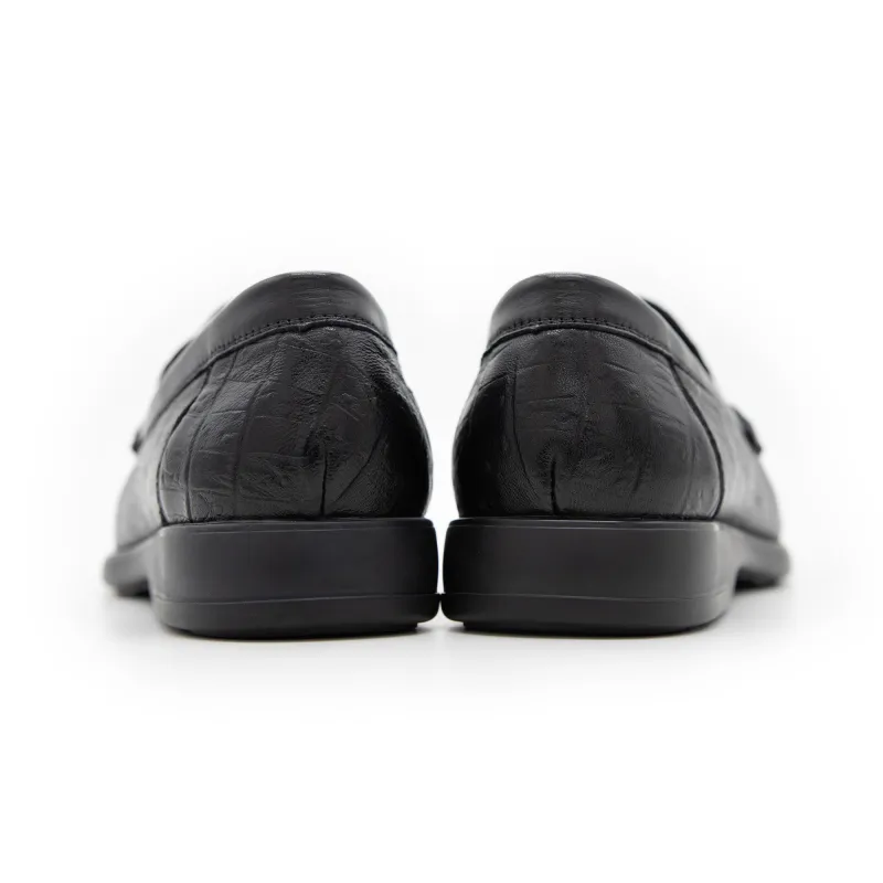 Satchi Dress Shoes Loafers Slip on Casual Leather Shoes Men's Black-4