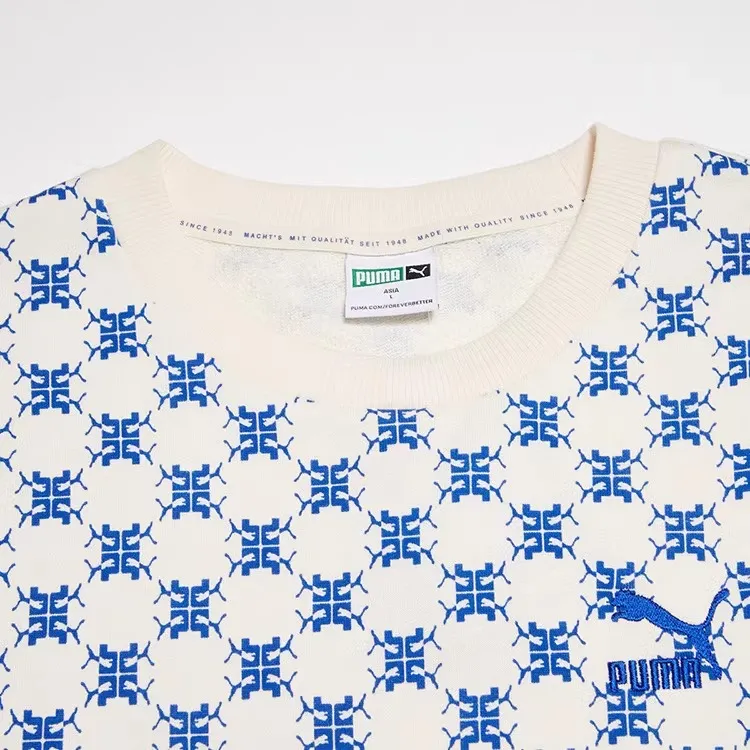 PUMA Sweatshirt Unisex Blue White-2