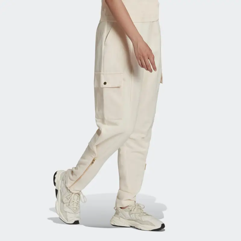 Adidas Originals CARGO PANTS Knitted Sweatpants Women's Ecru-6