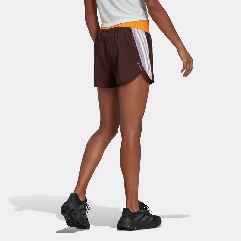 Adidas Casual Shorts Women's Black Orange-3