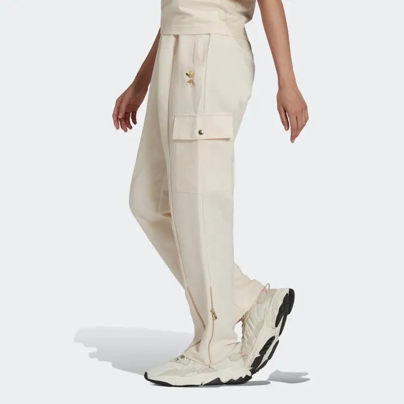 Adidas Originals CARGO PANTS Knitted Sweatpants Women's Ecru-5