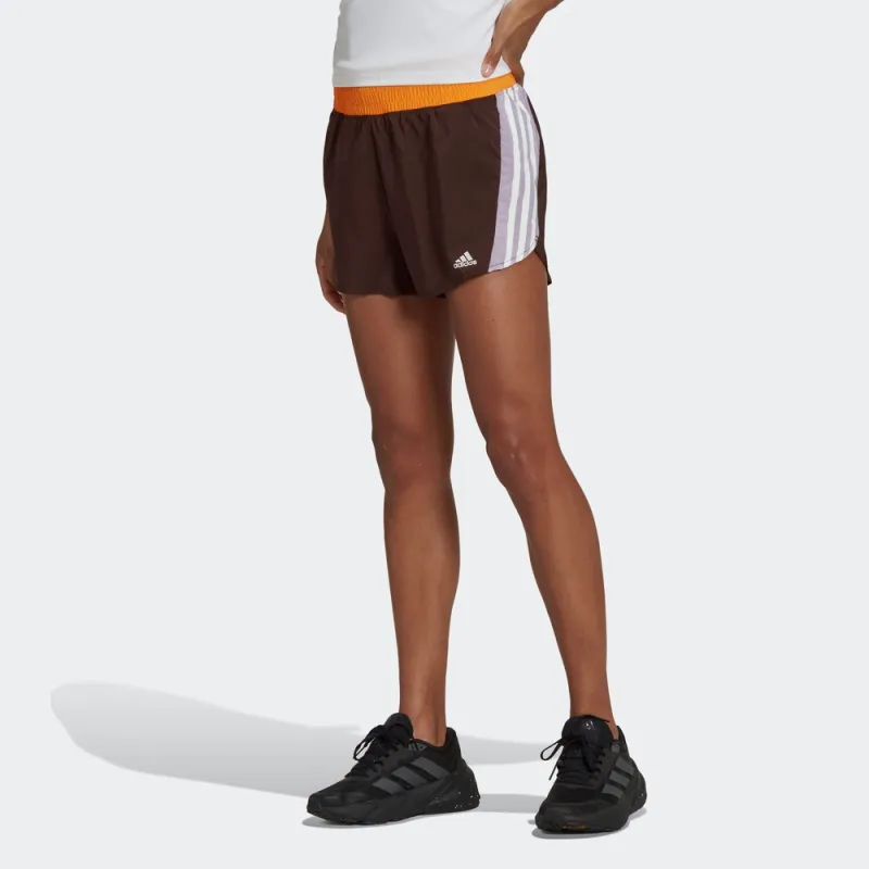 Adidas Casual Shorts Women's Black Orange-2