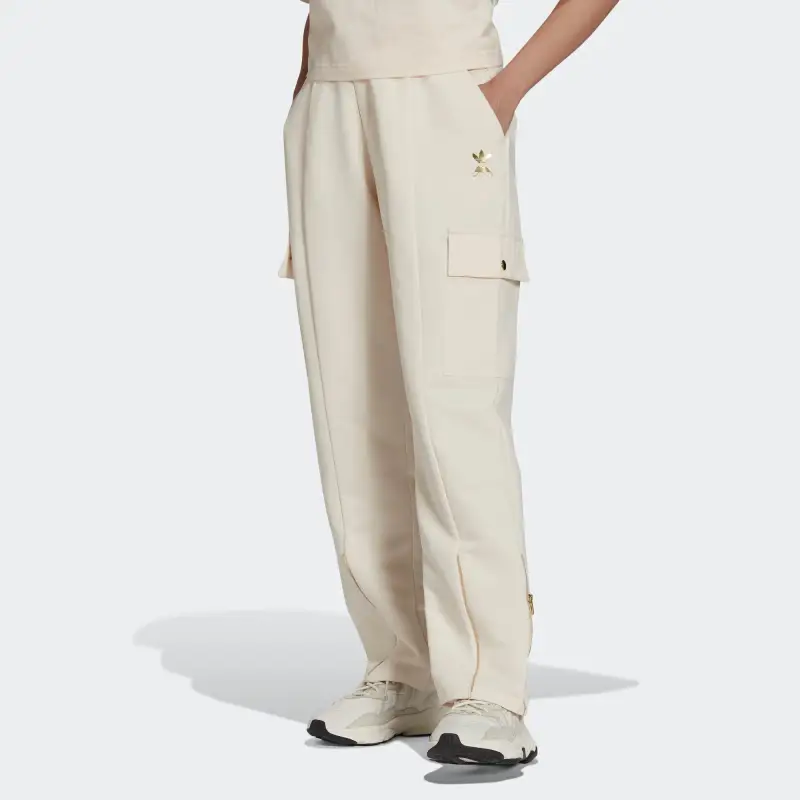 Adidas Originals CARGO PANTS Knitted Sweatpants Women's Ecru-4