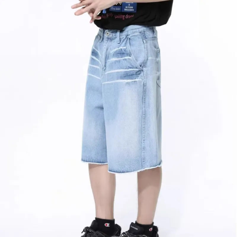 HLPT Denim Shorts Unisex Blue-2