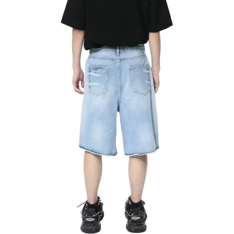 HLPT Denim Shorts Unisex Blue-1