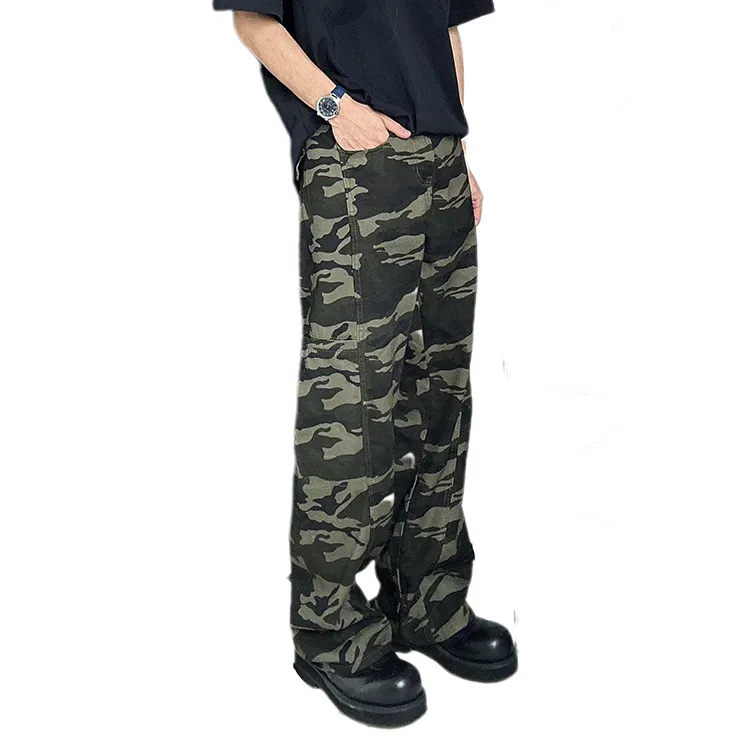 HLPT Cargo Pants Unisex Green Camouflage-2