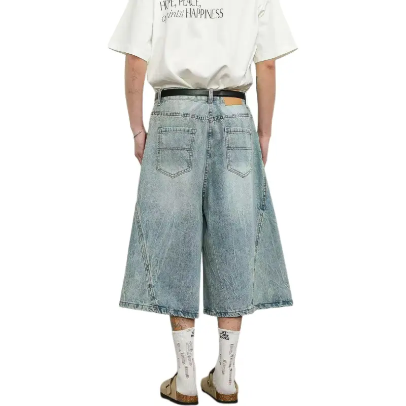 HLPT Denim Shorts Unisex Blue-1