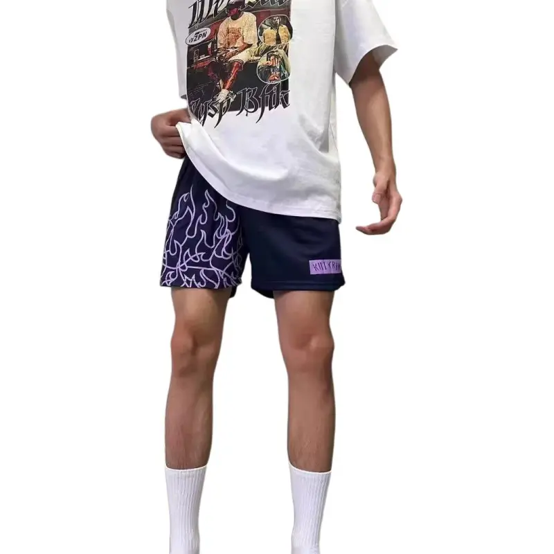 HLPT Casual Shorts Unisex Purple-4