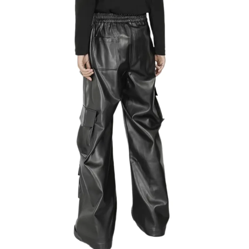 HLPT Leather Pants Unisex Black-2