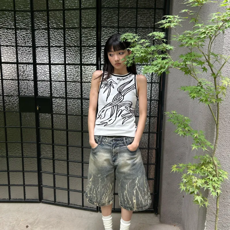 HLPT Denim Shorts Unisex Blue-4