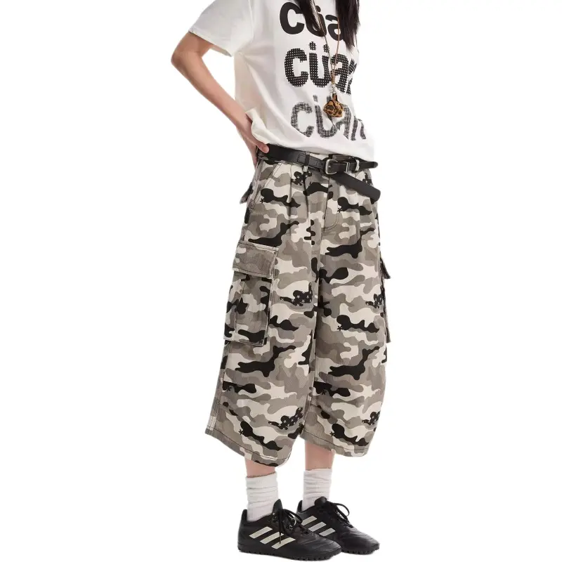 HLPT Denim Shorts Unisex Camouflage-5