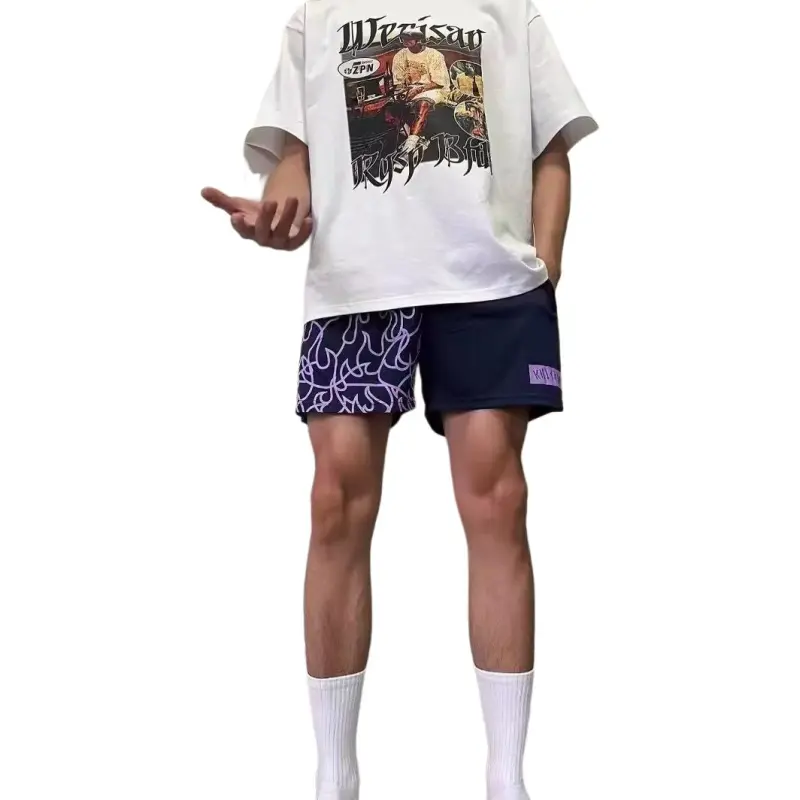 HLPT Casual Shorts Unisex Purple-5