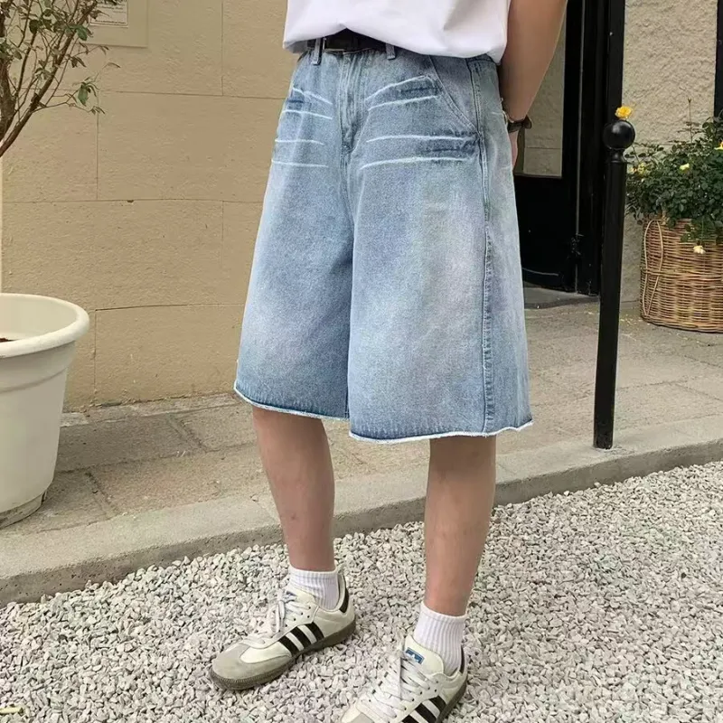 HLPT Denim Shorts Unisex Blue-4