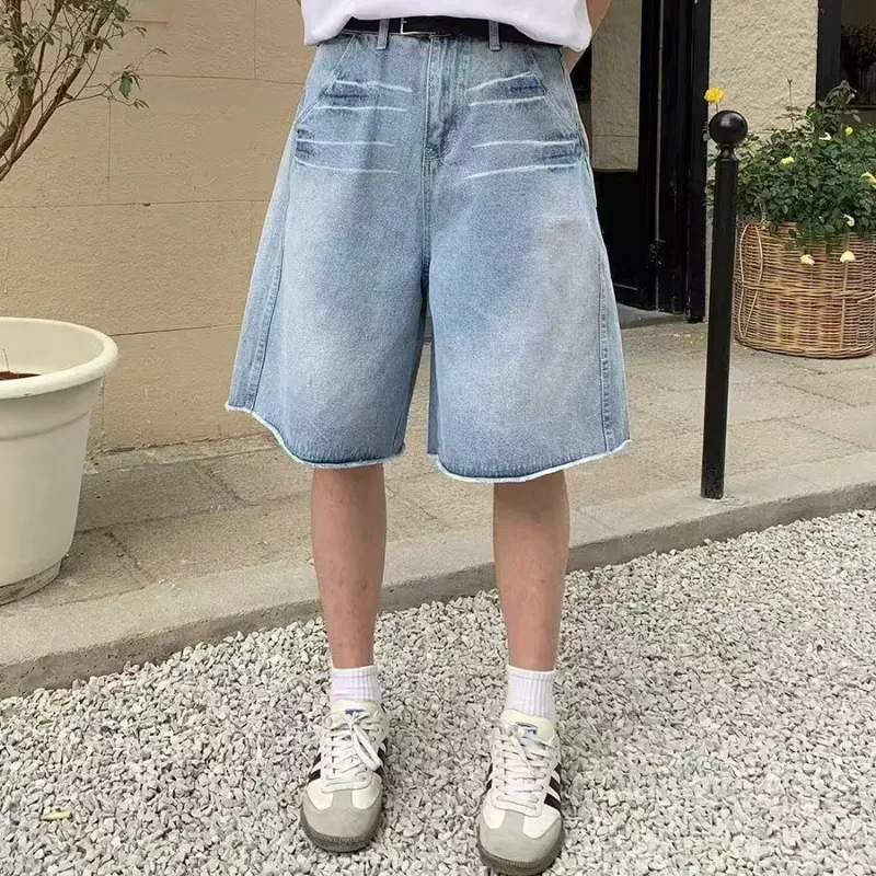HLPT Denim Shorts Unisex Blue-5
